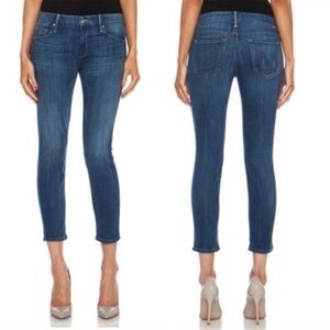 MOTHER Jean The Looker Crop Leaving Paradise Denim Stretch Sz 27